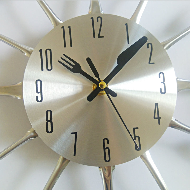 Modern Cutlery Wall Clock