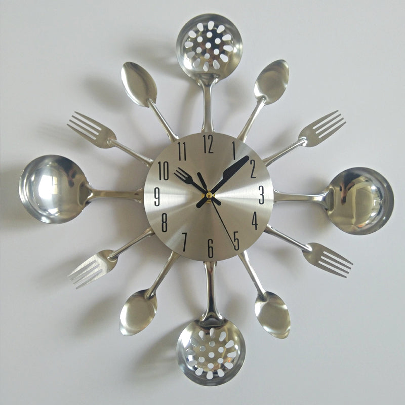 Modern Cutlery Wall Clock